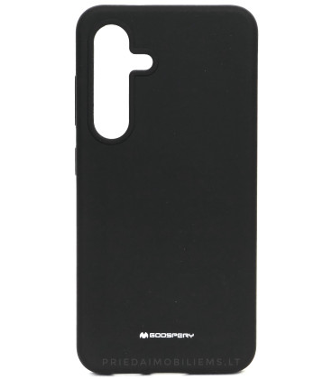 Juodas dėklas Samsung Galaxy S24 telefonui "Mercury Silicone Case"