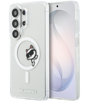 Skaidrus dėklas Samsung Galaxy S26 Ultra telefonui "Karl Lagerfeld IML Choupette Peekaboo Logo Magnetic Case"