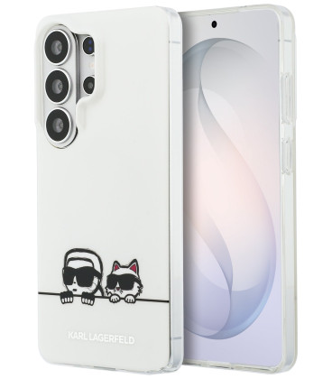 Baltas dėklas Samsung Galaxy S26 Ultra telefonui "Karl Lagerfeld IML K&CH Peekaboo Logo Magnetic Case"