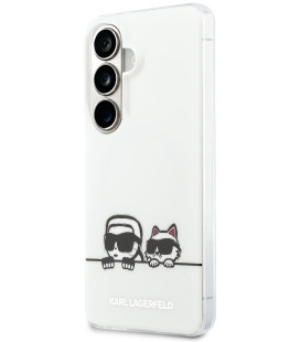 Baltas dėklas Samsung Galaxy S26 Plus telefonui "Karl Lagerfeld IML K&CH Peekaboo Logo Magnetic Case"