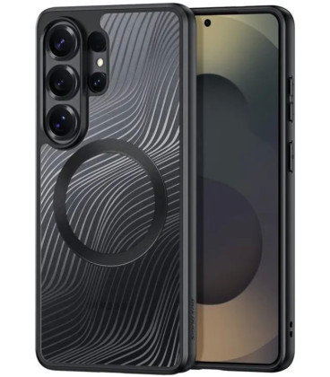 Juodas / skaidrus dėklas Samsung Galaxy S26 Ultra telefonui "Dux Ducis Aimo Mag"