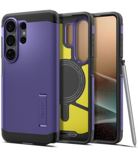 Violetinis dėklas Samsung Galaxy S26 Ultra telefonui "Spigen Tough Armor MAG Magsafe"