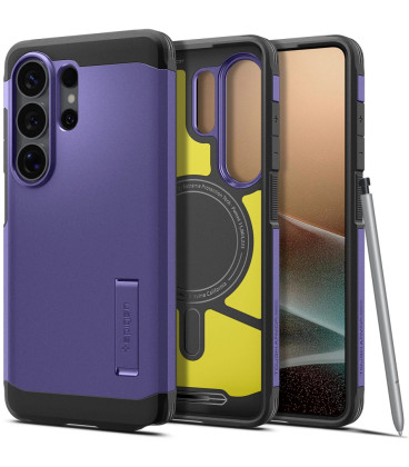 Violetinis dėklas Samsung Galaxy S26 Ultra telefonui "Spigen Tough Armor MAG Magsafe"