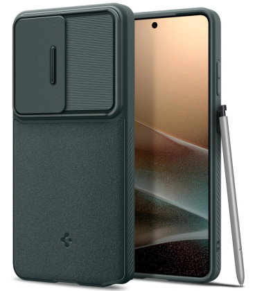 Žalias dėklas Samsung Galaxy S26 Ultra telefonui "Spigen Optik Armor"