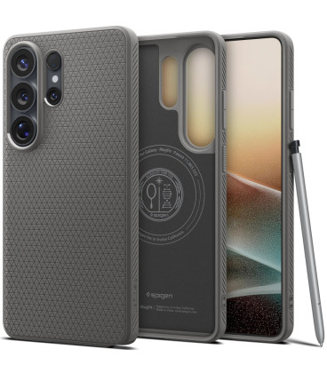 Pilkas dėklas Samsung Galaxy S26 Ultra telefonui "Spigen Liquid Air MAG Magsafe"