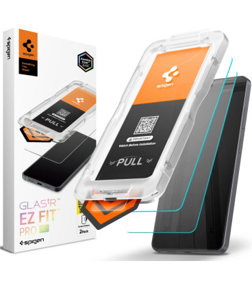 Apsauginis grūdintas stiklas Samsung Galaxy S26 Ultra telefonui "Spigen Glas.TR EZ Fit Pro HD 2-Pack"