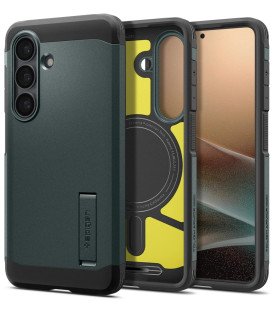 Žalias dėklas Samsung Galaxy S26 Plus telefonui "Spigen Tough Armor MAG Magsafe"