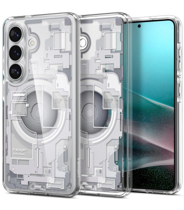 Dėklas Samsung Galaxy S26 Plus telefonui "Spigen Ultra Hybrid MAG Magsafe Zero One White"