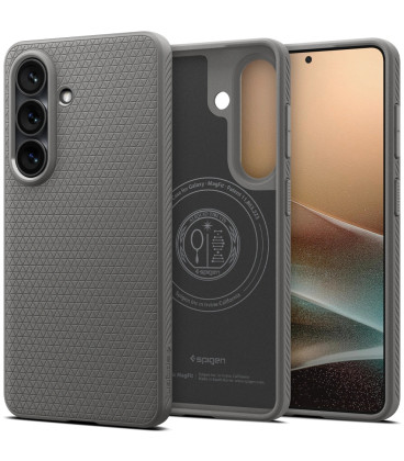 Pilkas dėklas Samsung Galaxy S26 telefonui "Spigen Liquid Air MAG Magsafe"