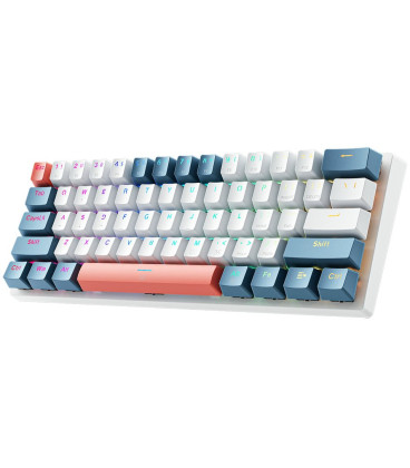 Balta žaidimu mechaninė klaviatūra "Machenike K500-B61 Wired Mechanical Gaming Keyboard with Backlight"