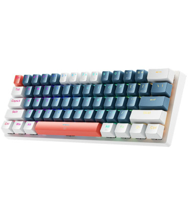 Balta žaidimu mechaninė klaviatūra "Machenike K500-B61 Wired Mechanical Gaming Keyboard with Backlight"