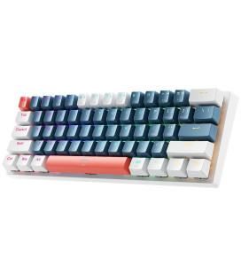 Balta žaidimu mechaninė klaviatūra "Machenike K500-B61 Wired Mechanical Gaming Keyboard with Backlight"
