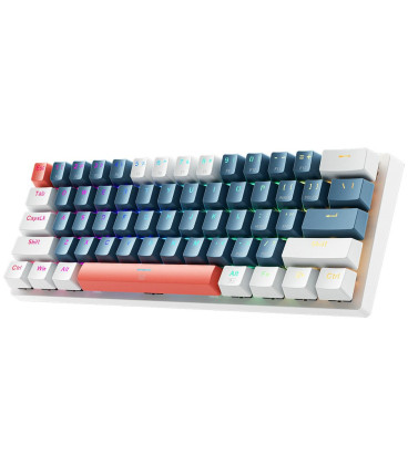 Balta žaidimu mechaninė klaviatūra "Machenike K500-B61 Wired Mechanical Gaming Keyboard with Backlight"