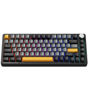 Juoda belaidė žaidimu mechaninė klaviatūra "Machenike K600-B82W Backlit Gaming Keyboard"