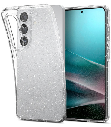 Skaidrus dėklas su blizgučiais Samsung Galaxy S26 telefonui "Spigen Liquid Crystal Glitter"