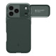 Žalias dėklas Apple iPhone 17 Pro / 18 Pro telefonui "Spigen Optik Armor MAG Magsafe"