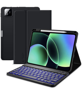 Juodas atverčiamas dėklas + klaviatūra Xiaomi Pad 7 / 7 Pro / 8 / 8 Pro 11.2 planšetei "Tech-Protect SC + Keyboard"