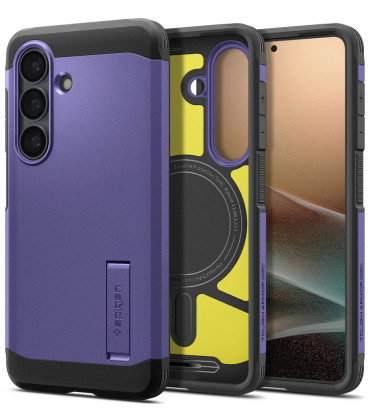Violetinis dėklas Samsung Galaxy S26 Plus telefonui "Spigen Tough Armor MAG Magsafe"