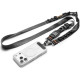 Juodas telefono dirželis "Spigen DA30M Universal Lanyard Strap Crossbody"