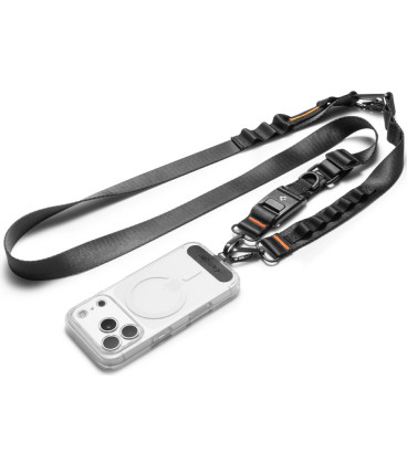 Juodas telefono dirželis "Spigen DA30M Universal Lanyard Strap Crossbody"