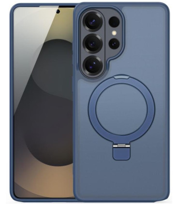 Tamsiai mėlynas dėklas Samsung Galaxy S26 Ultra telefonui "Dux Ducis Yind Magnetic Stand"