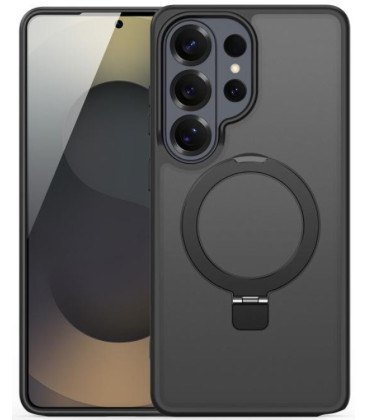 Juodas dėklas Samsung Galaxy S26 Ultra telefonui "Dux Ducis Yind Magnetic Stand"