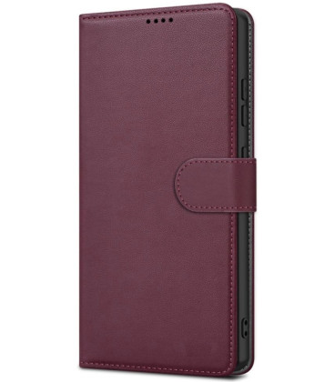 Raudonas atverčiamas dėklas Samsung Galaxy A57 5G telefonui "Fancy Wallet"