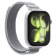 Sidabrinės spalvos apyrankė Apple Watch 8 / 9 / 10 / 11 / SE (40 / 41 / 42 MM) laikrodžiui "Spigen WBM4 Band"
