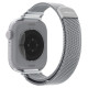Sidabrinės spalvos apyrankė Apple Watch 8 / 9 / 10 / 11 / 12 / SE (40 / 41 / 42 mm) laikrodžiui "Spigen WBM4 Band"