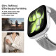 Sidabrinės spalvos apyrankė Apple Watch 8 / 9 / 10 / 11 / 12 / SE (40 / 41 / 42 mm) laikrodžiui "Spigen WBM4 Band"