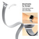 Sidabrinės spalvos apyrankė Apple Watch 8 / 9 / 10 / 11 / 12 / SE (40 / 41 / 42 mm) laikrodžiui "Spigen WBM4 Band"