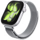 Sidabrinės spalvos apyrankė Apple Watch 8 / 9 / 10 / 11 / 12 / SE (40 / 41 / 42 mm) laikrodžiui "Spigen WBM4 Band"