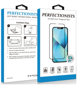 LCD apsauginis stikliukas 5D Perfectionists Apple iPhone 13/13 Pro/14/16e/17e lenktas juodas