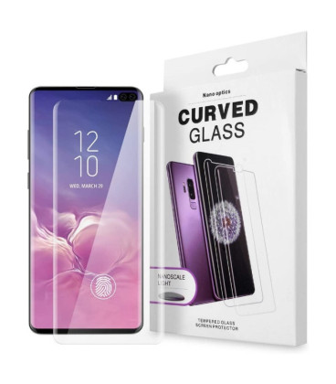LCD apsauginis stikliukas Nano Optics 5D UV Glue Huawei P20 Pro lenktas skaidrus