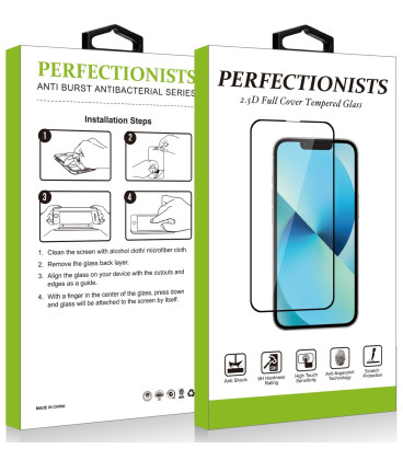 LCD apsauginis stikliukas 3D Perfectionists Apple iPhone 13/13 Pro/14/16e/17e juodas