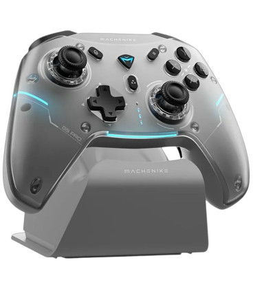 Pilkas belaidis žaidimų pultas su krovimo stotele "Machenike G5Pro Max"