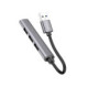 USB šakotuvas Hoco HB26 4-in-1 adapter USB-A to 1xUSB3.0 + 3xUSB2.0 pilkas
