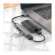 USB šakotuvas Hoco HB26 4-in-1 adapter USB-A to 1xUSB3.0 + 3xUSB2.0 pilkas