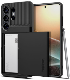 Juodas dėklas Samsung Galaxy S26 Ultra telefonui "Spigen Slim Armor CS"