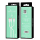 USB kabelis Borofone BX17 3in1 microUSB-Lightning-Type-C baltas