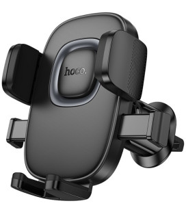 Juodas automobilinis telefono laikiklis į groteles "Hoco H75"