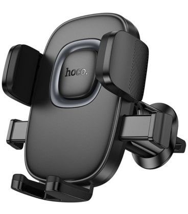 Juodas automobilinis telefono laikiklis į groteles "Hoco H75"