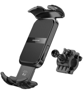 Juodas telefono laikiklis dviračiui, motociklui "Borofone BH105"