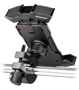 Juodas telefono laikiklis dviračiui "Awei X47"