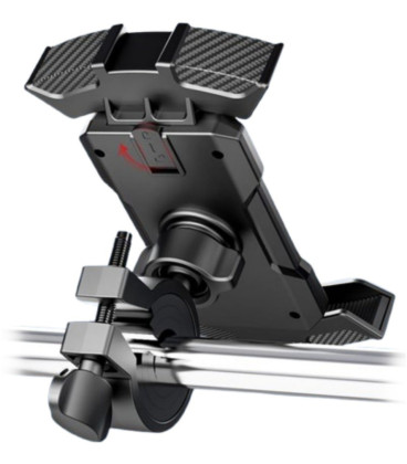 Juodas telefono laikiklis dviračiui "Awei X47"