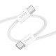 Baltas USB-C - USB-C 3A 60W 200cm laidas "Hoco X104"