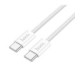 Baltas USB-C - USB-C 3A 60W 200cm laidas "Hoco X104"