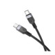 Juodas USB-C - USB-C 3A 60W 200cm laidas "Hoco X109"