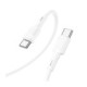 Baltas USB-C - USB-C 60W 100cm laidas "Hoco X83"