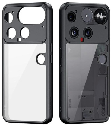 Juodas / skaidrus dėklas Nothing Phone 3 telefonui "Dux Ducis Aimo"